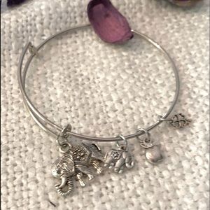 Expanding stainless bracelet Tibetan silver charms